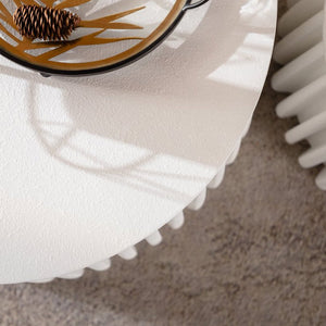 White Round Storage Table Set with Lift-Off Lid
