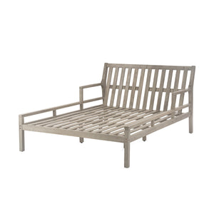 Outdoor Daybed With Four Pillows (Gray+Beige Cushion)