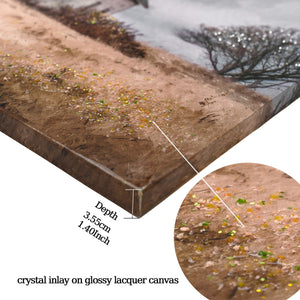 Framed Barn Wall Art Country Field Landscape Poster