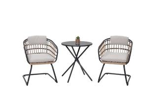 3-Piece Outdoor Wicker Bistro Set