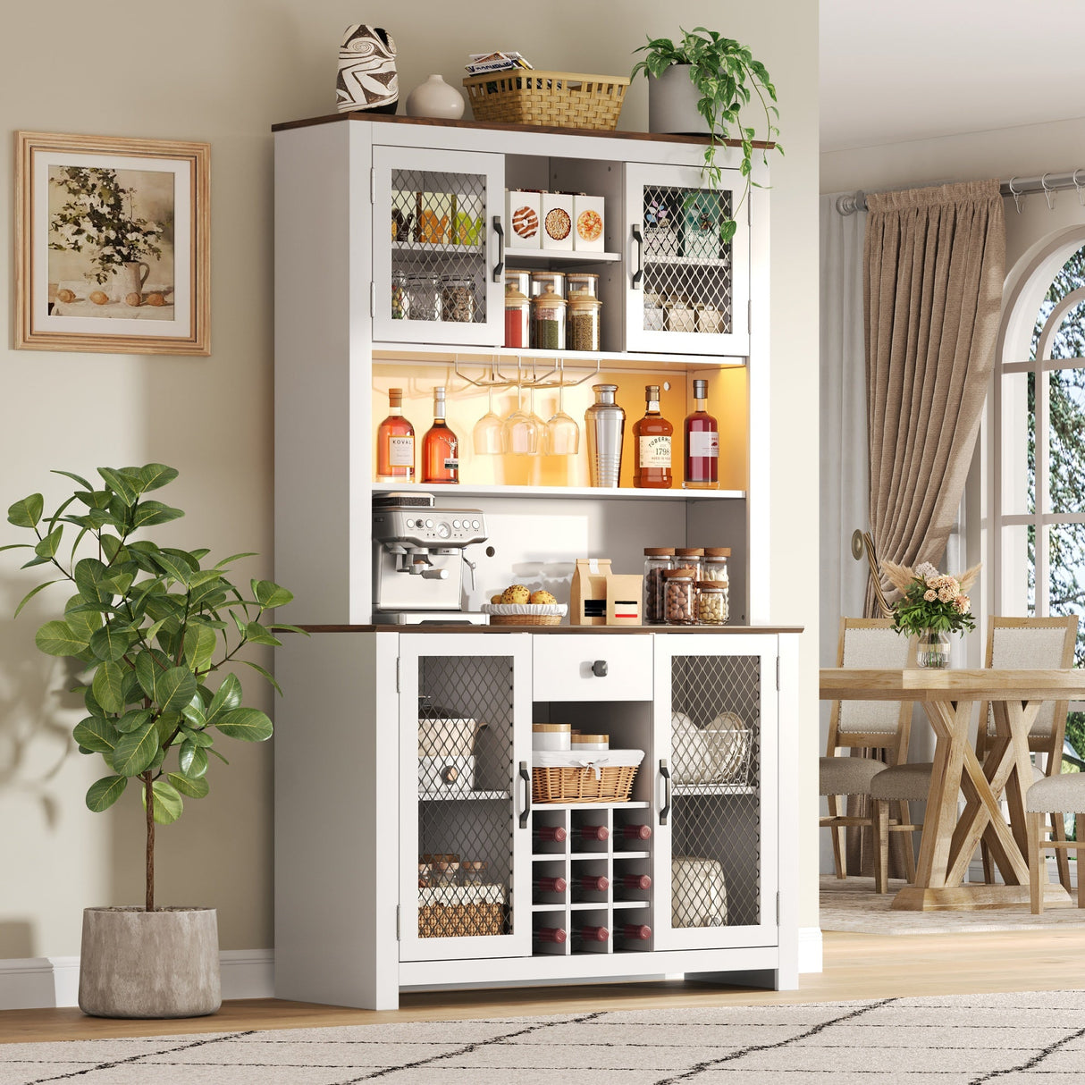 70.9" Kitchen Pantry Storage Cabinet