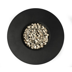 32" Propane Gas Fire Pit Table, 50000 BTU - Black Steel