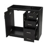 Retro Style Bathroom Vanity, 3 Drawers & Soft Closing Doors