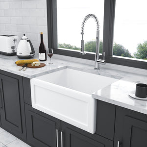 Apron Front Reversible Single Bowl Kitchen Sink & Grid And Strainer