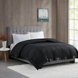 Lightweight Down Alternative Blanket with Satin Trim