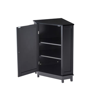 Bathroom Cabinet Triangle Corner Storage Cabinet With Adjustable Shelf Modern Style