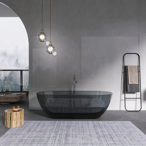 68.9 Inch Translucent Freestanding Bathtub