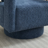 Stonewell Square Swivel Accent Chair with Open Back