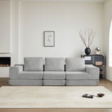 108''-Modular-Sectional-3-Seater-Cloud-Sofa,Corduroy-Convertible-Sofa-Bed-