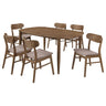 Whisten - Dining Set With Rounded Tabletop And Upholstered Chairs