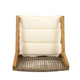 Outdoor Dining Set – Acacia Wood Hermosa Table & Wicker Chairs