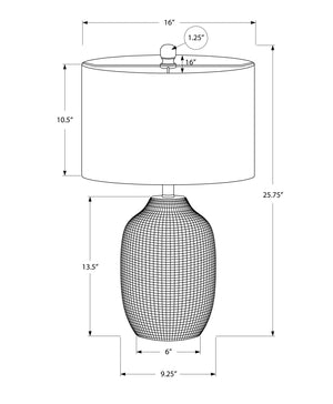 Lighting, 26'h, Table Lamp, Cream Ceramic, Ivory / Cream Shade, Contemporary