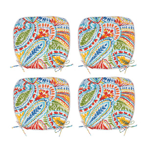 Outdoor Patio Chair Cushions, Water-Repellent U-Shape Thick Foam Seat Cushions (Set of 4)