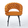 Modern Chair With Tube Legs, Soft Cushions And Comfortable Backrest