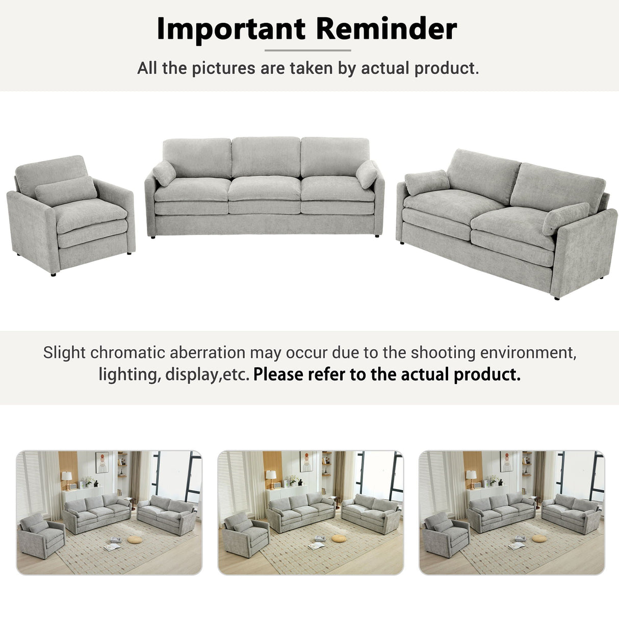 Cozy Sofa Set Oversized Comfy Cloud Sofa With Double Cushion