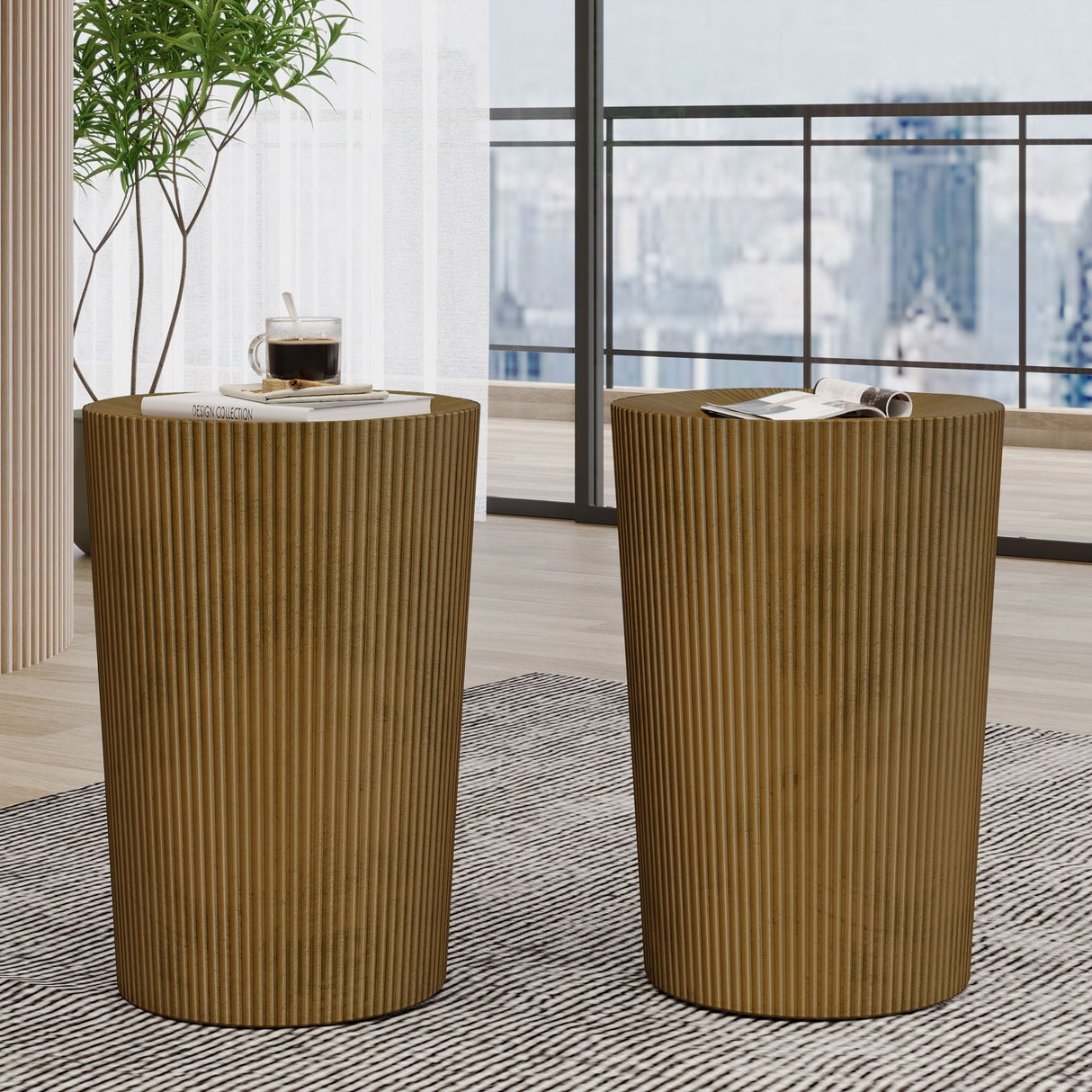 Langseth Iron Sunburst Side Table Set