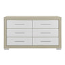 Elsa - 2 Toned And Dresser With Bar Handle And Construction