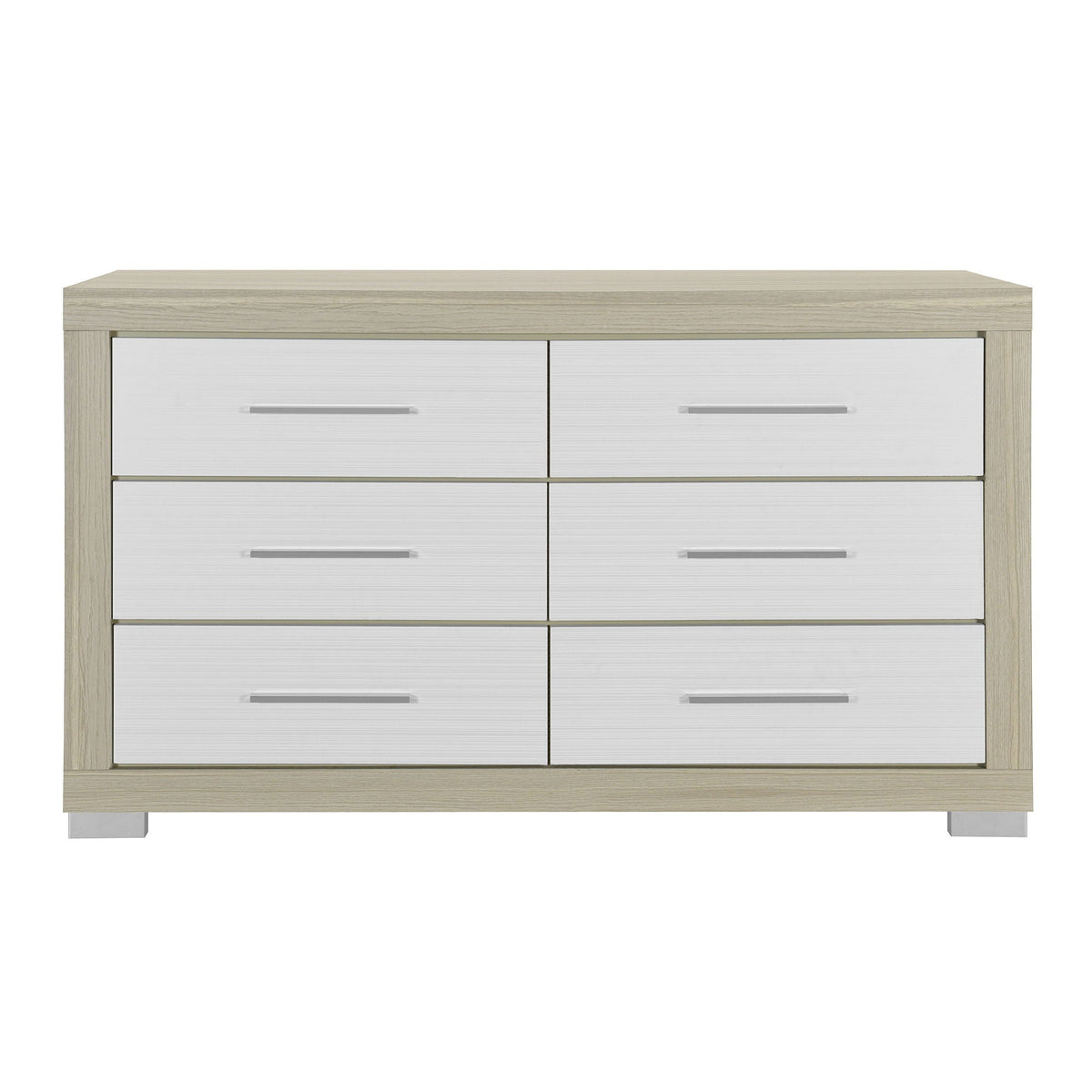 Elsa - 2 Toned And Dresser With Bar Handle And Construction