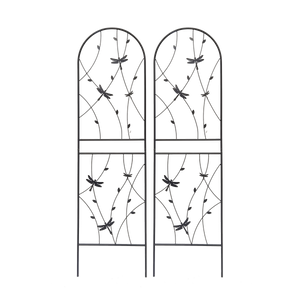 2 Pack Metal Garden Trellis 71" x 19.7" Rustproof Trellis for Climbing Plants