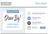 Restonic dream big twin pack bed pillows