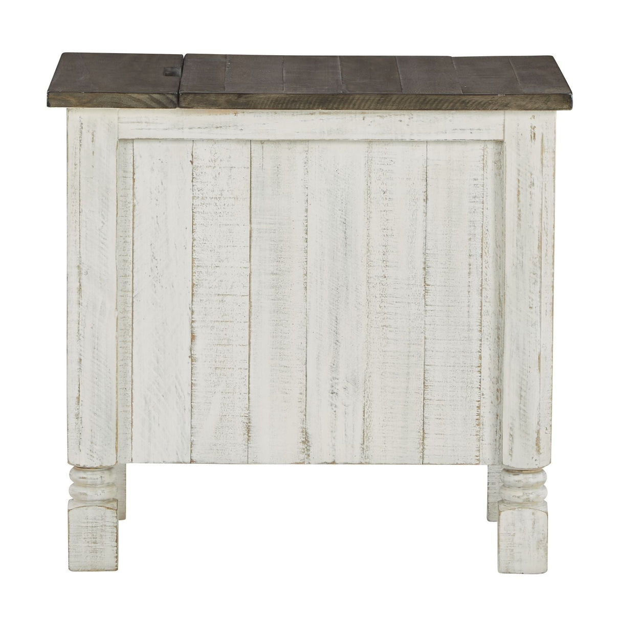 Havalance - Chair Side End Table - White / Gray