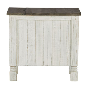 Havalance - Chair Side End Table - White / Gray