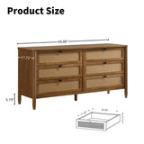 Vichy 6-Piece Rubberwood Queen Bedroom Set