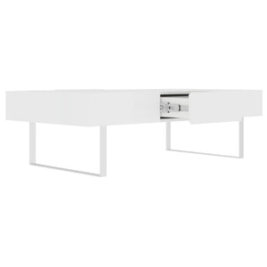 Rectangular Coffee Table with Hidden Storage - Blue or White