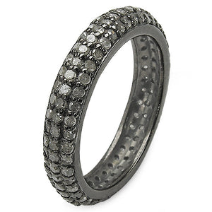 1.40 Carat Genuine TLB Diamond .925 Sterling Silver Ring