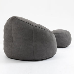 Bedding Bean Bag Sofa Chair High Pressure Foam With Footrest