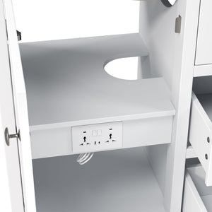 Double Sink Bathroom Vanity With Countertop, 2 Ceramic Sinks, 6 Drawers, Soft Close Design