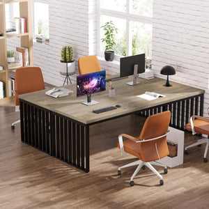 Double Computer Desk For 2 Person, Extra Long Workstation