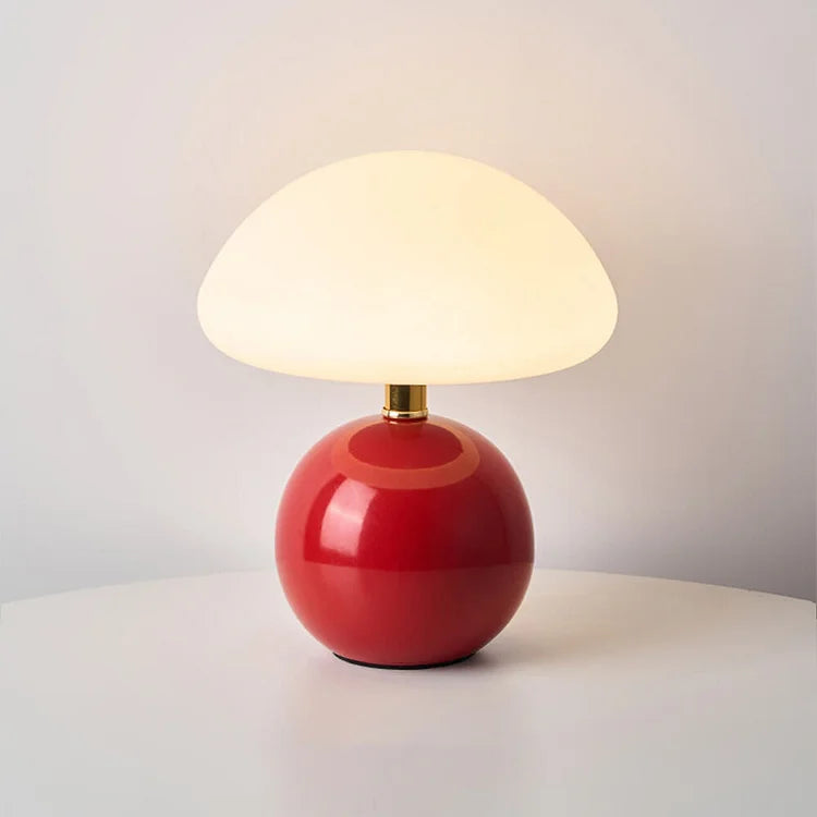 Mushroom Table Lamp French Cream Bauhaus Style Bedside Light