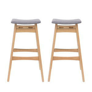 Modern Bar Stool Set With Upholstered Seating