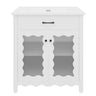 Modern Bathroom Vanity With Tempered Glass Doors