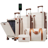 Deluxe 5-Piece Hard side Luggage Set With USB & TSA Security