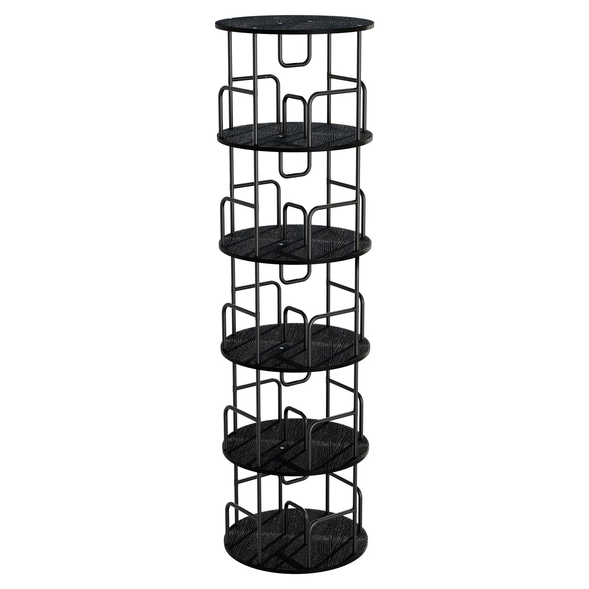 Rotating Bookshelf Tower 5 Tier Spinning 360 Degree Revolving Storage Shelf