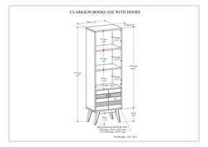 Clarkson - Bookcase With Storage - Rustic Natural Aged Brown