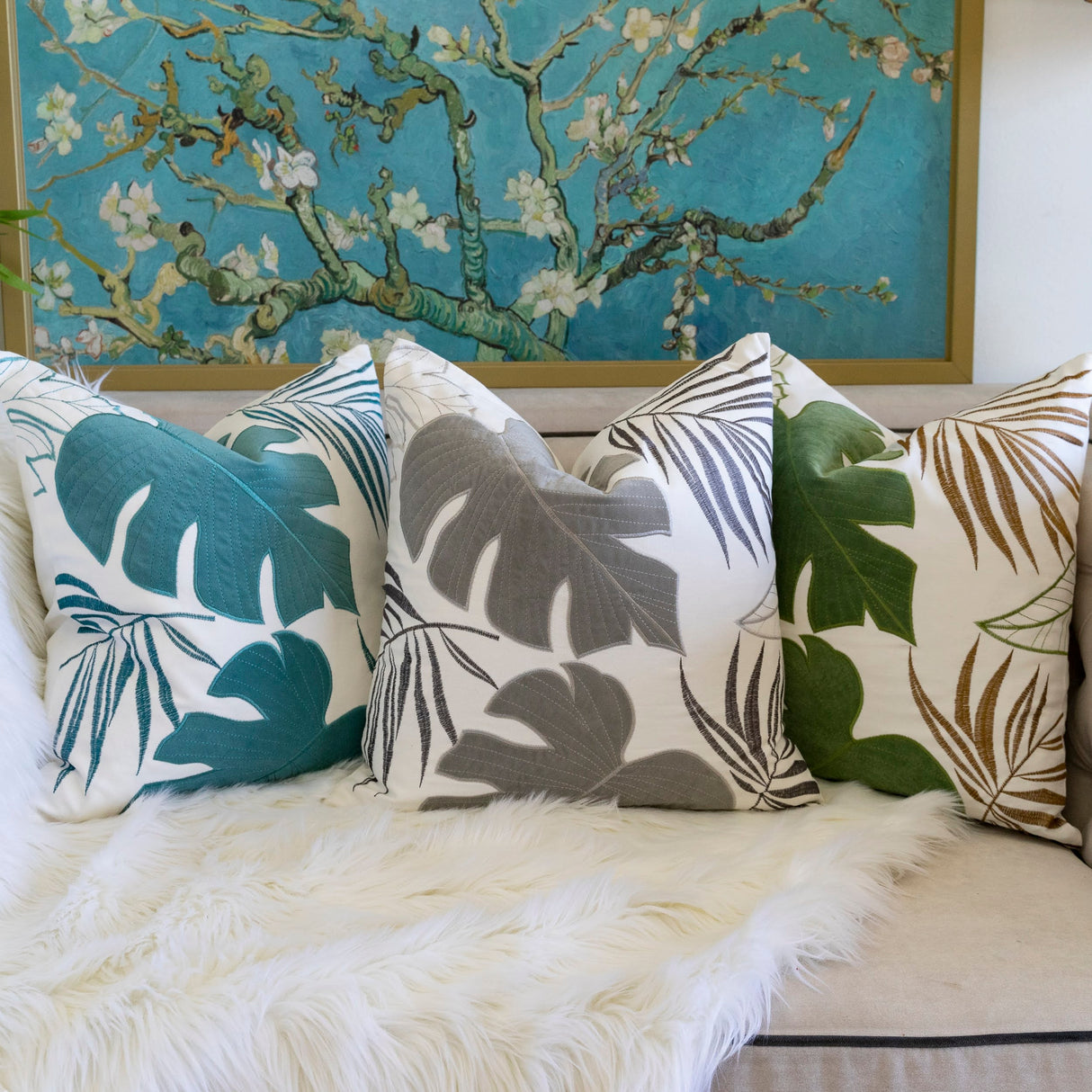 Autumn Vibes Leaf Accent Pillow Set of 2