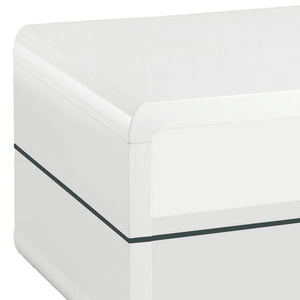 Emerson - 1 Shelf Rectangular Side End Table - White