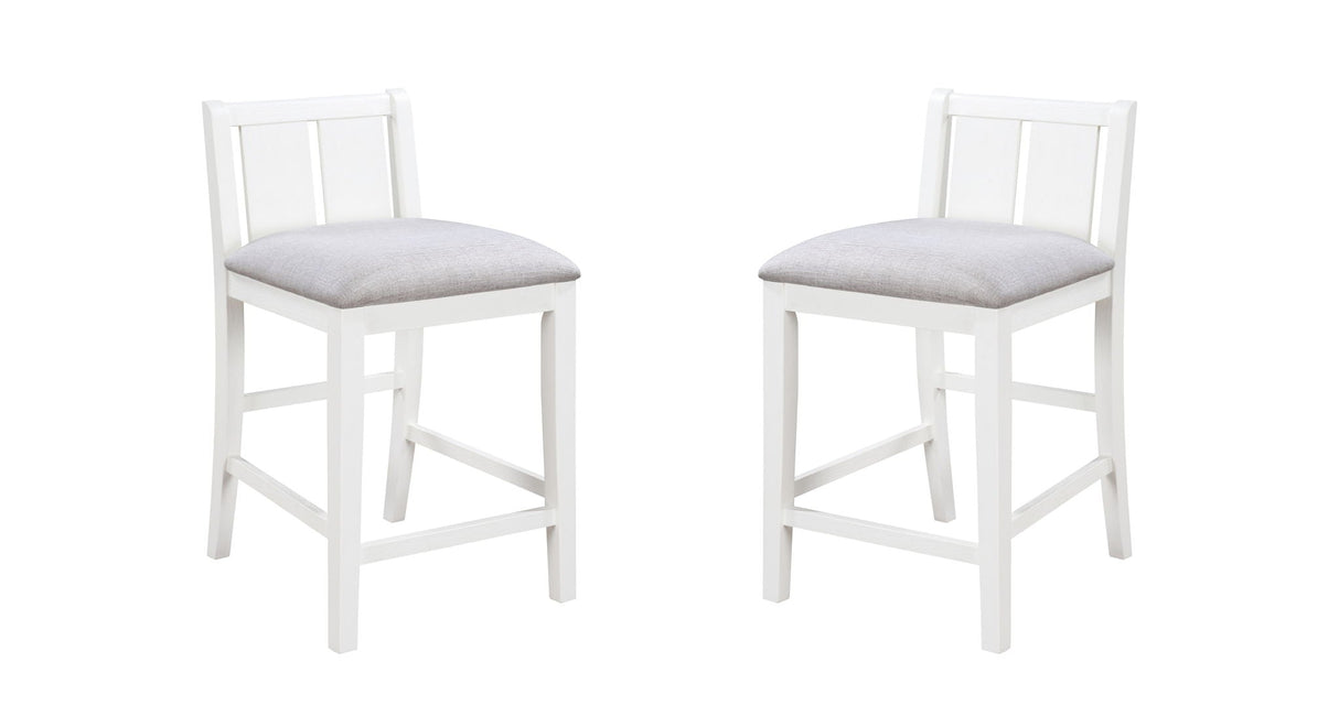 Graham - 3 Piece Small Space Counter Height Dining Table With Shelves And 2 Chairs (Set of 3)