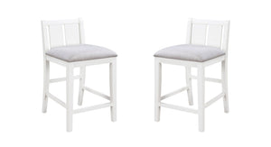 Graham - 3 Piece Small Space Counter Height Dining Table With Shelves And 2 Chairs (Set of 3)