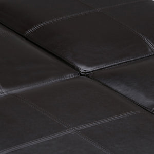 Avalon - Square Coffee Table Storage Ottoman - Tanners Brown