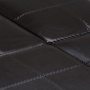 Avalon - Square Coffee Table Storage Ottoman - Tanners Brown
