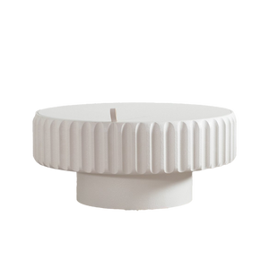 Round Fluted Storage Table with Lift-Off Lid