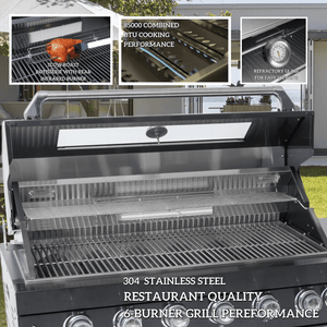 110-Inch Deluxe Stainless Steel Gas Outdoor Kitchen Grill