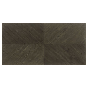 Glenmoor - Rectangular Dining Table With Geometric Double Pedestal Base - Dark Gray