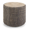 Larissa - Handcrafted Round Braided Pouf