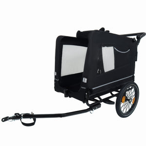 Extra Large 2-in-1 Bike Trailer & Push Cart for Pets