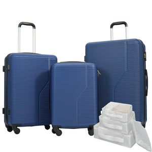 7-Piece ABS Luggage Set with Spinner Wheels and TSA Lock